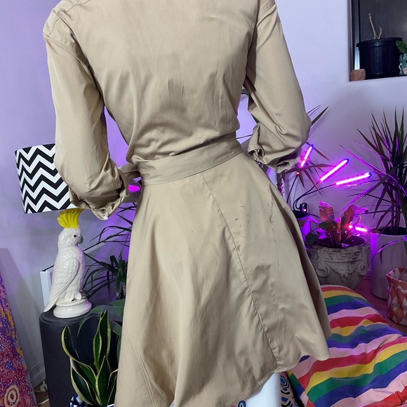 Polo by Ralph Lauren Beige Cotton Broadcloth Shirtdress - Picture 4 of 4